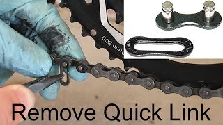 How to remove Shimano quick link
