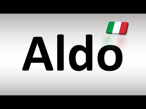 How to Pronounce Aldo? (Italian)