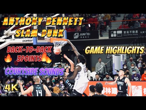 Anthony Bennett SLAM DUNK on his Head !!! Back to Back 3Pts｜4K Highlights｜CourtSide Sounds