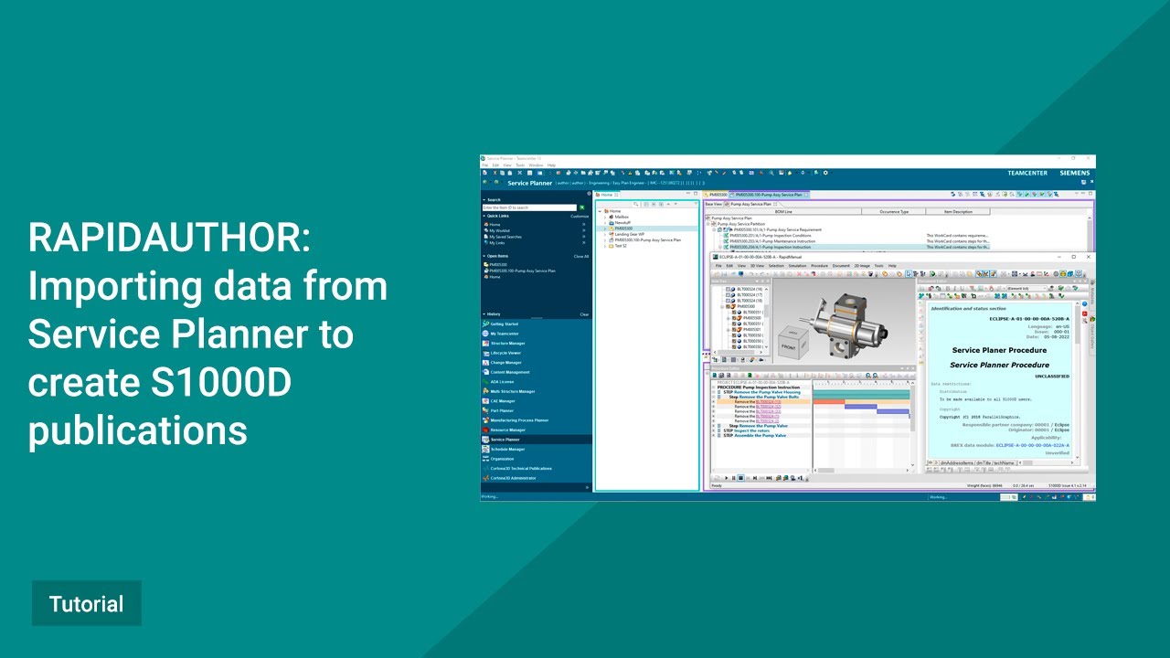 RapidAuthor Tutorial. Importing data from Service Planner to create S1000D publications