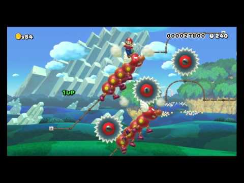 Mario Maker Level - 5-2 Wigglers on Shrooms