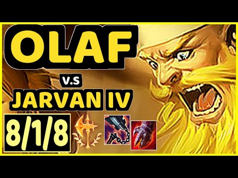 NJI (OLAF) vs JARVAN IV - 8/1/8 KDA JUNGLE GAMEPLAY - EUW Ranked MASTER