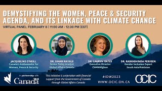 Panel: Demystifying the Women, Peace and Security Agenda, and its linkage with Climate Change