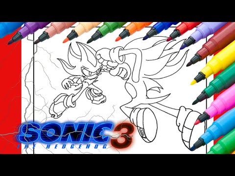 Super Sonic vs. Shadow / Sonic 3 / Sonic Coloring Pages