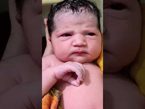 Cutest Newborn baby ready to eat after birth #shorts