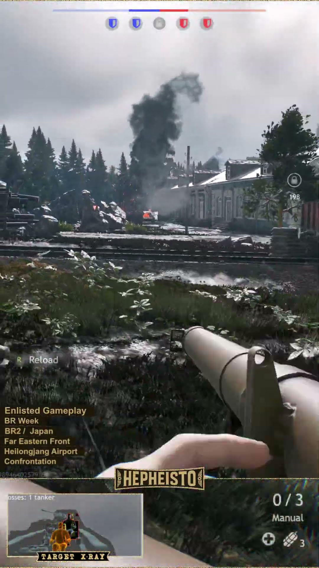 Anti Tank Gunner eliminates Tank T-60 with Type 4 70mm AT Rifle