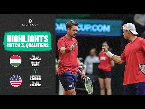 Piros/ Marozsan v Harriso/ Krajicek | Hungary v USA | 2026 Davis Cup Qualifiers Round 1 Highlights