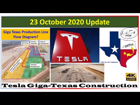 Tesla Gigafactory Texas 23 October 2020 Cyber Truck & model Y Factory Construction Update (09:15 AM)