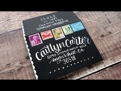 Envelope Addressing - Brush Lettering & Calligraphy with Gouache