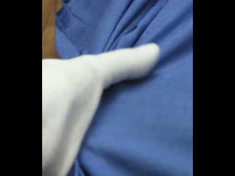 Chambray Blue Pure Cotton 65 GSM Handwoven Fabric — video