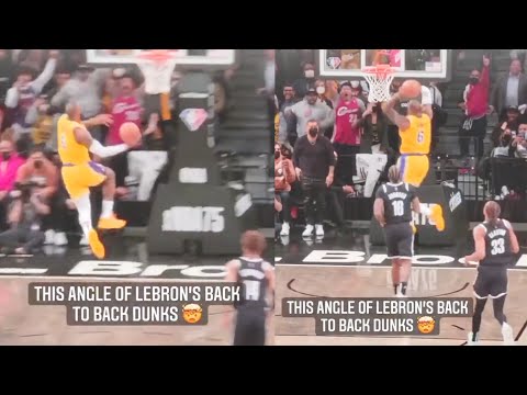 LeBron Crazy Back To Back Dunks Against The Nets!