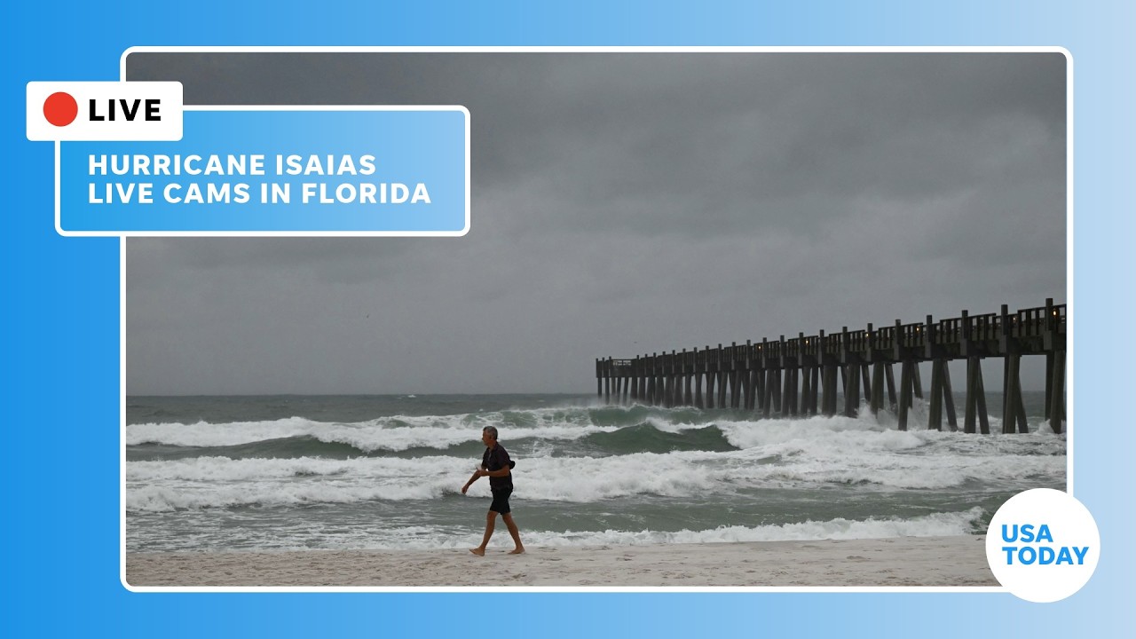 Live: Hurricane Isaias hits Florida and Alabama, EarthCam live videos show