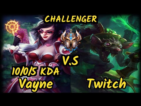 FLA Juzinho (VAYNE) vs TWITCH - 10/0/5 KDA BOTTOM ADC CHALLENGER GAMEPLAY - BR
