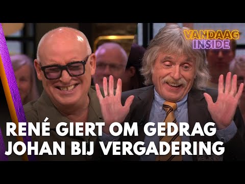 René van der Gijp giert om gedrag van Johan Derksen tijdens vergadering bij Talpa