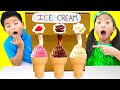 Wendy Emma And Jannie Learn How To Make Healthy Foods Ice Cream Machine Funny Stories For Children
