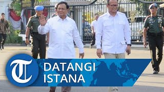 VIDEO: Detik-detik Prabowo Datangi Istana Pakai Kemeja Putih Bersama Edhy Prabowo