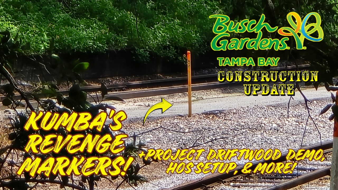 Busch Gardens Tampa Bay Kumba’s Revenge / Project Driftwood / General Construction Update 8.15.26