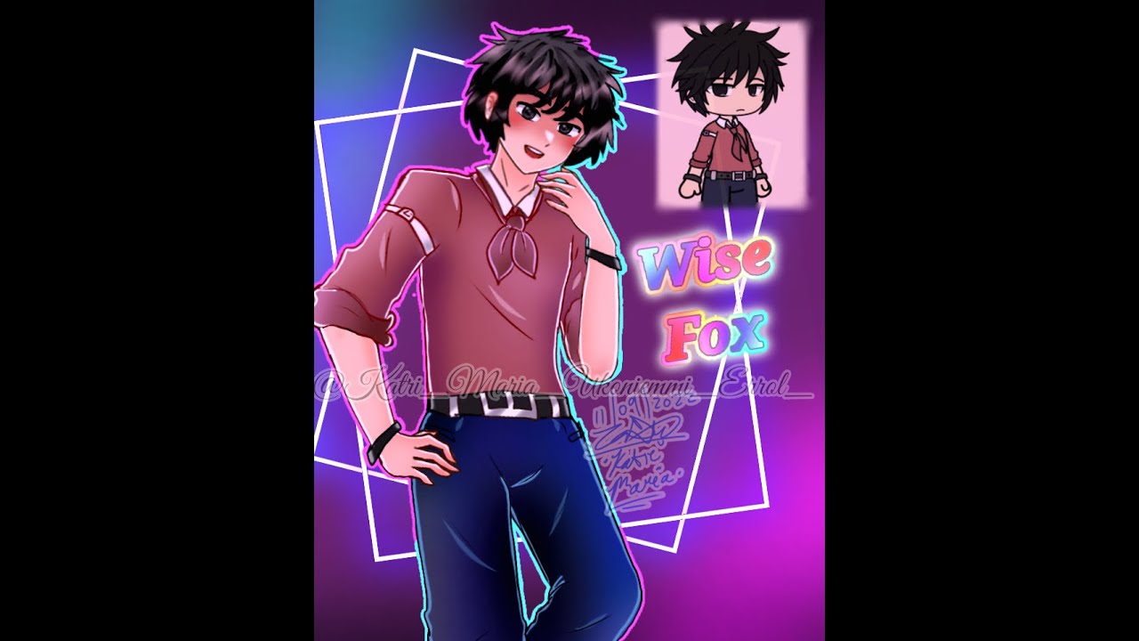 I drew @WiseFoxRobin in IbispaintX (art)