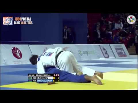 Judo Grand Prix Tbilisi 2015 Bronze -66kg KARIMOV Tarlan (AZE) vs. SHIKHALIZADA Nijat (AZE)