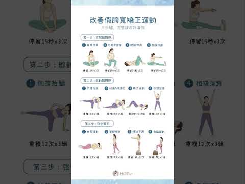 三步驟，物理治療師教你改善假胯寬