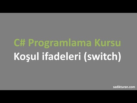 C Programlama Dersleri Koşul ifadeleri switch