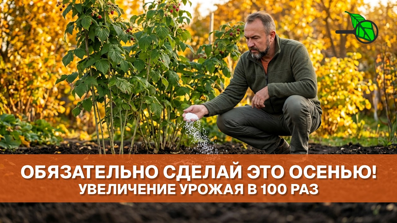 🛑 НЕ ОБРЕЗАЙТЕ ЭТО ОСЕНЬЮ! Увеличение урожая в 100 раз. Как ухаживать за малин