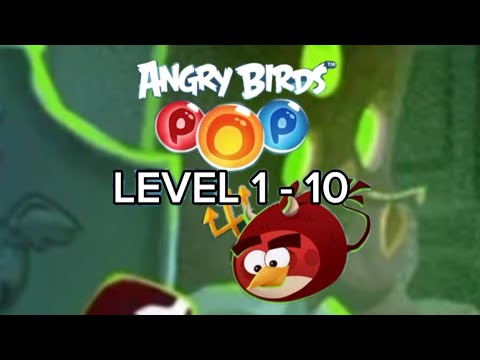 Angry birds pop bubble shooter android game Play level  1 - LEVEL  10