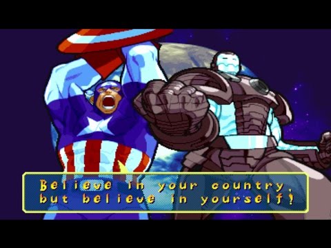 Marvel VS Capcom 1 - Captain America/War Machine - Expert Difficulty Playthrough