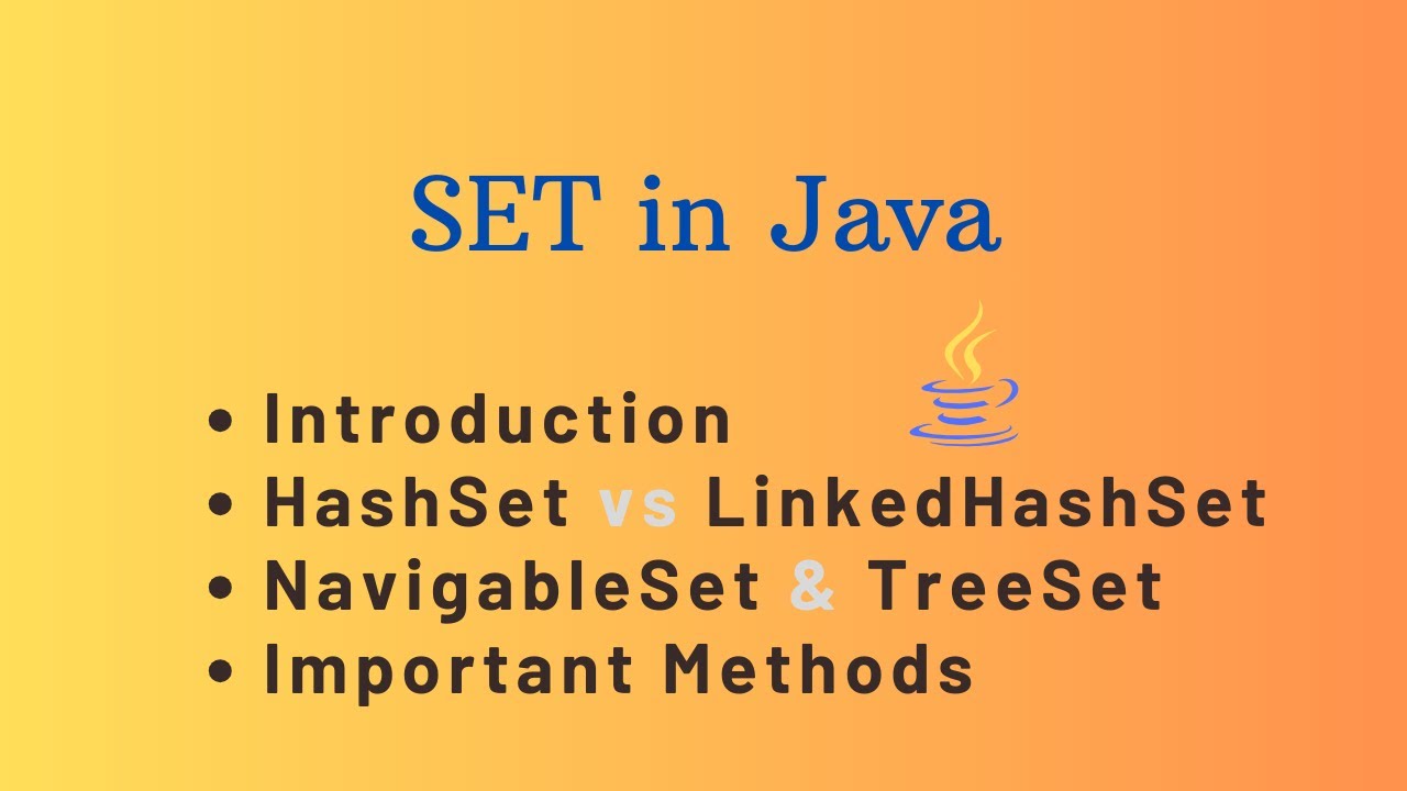 SET in Java | HashSet, LinkedHashSet and TreeSet | Important methods