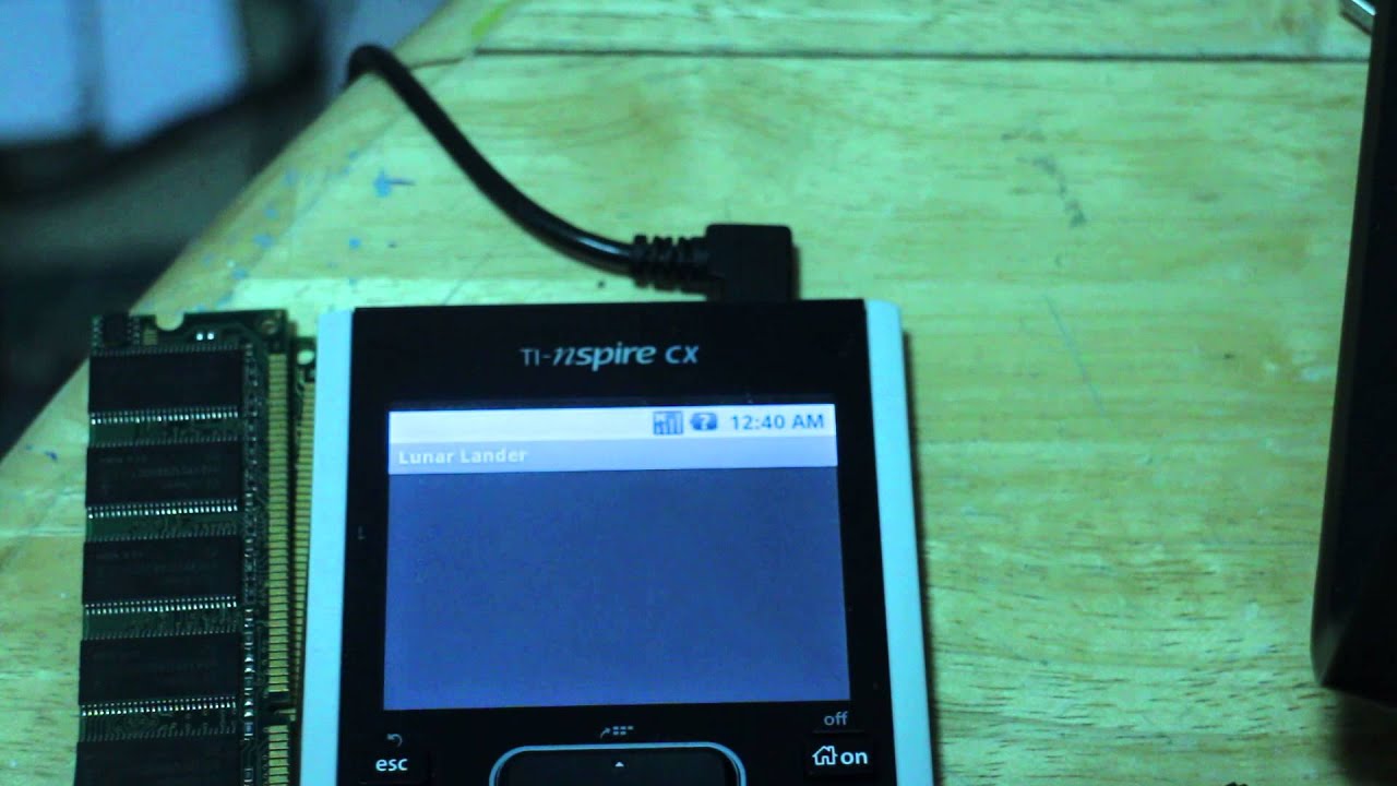 Android on the TI nSpire -- Lunar Lander Demo - YouTube