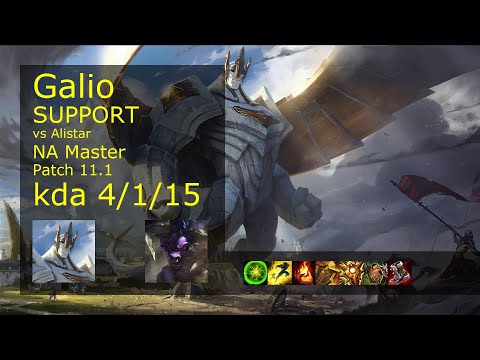 Galio Support & Samira vs Alistar & Ezreal - NA Master 4/1/15 Patch 11.1 Gameplay