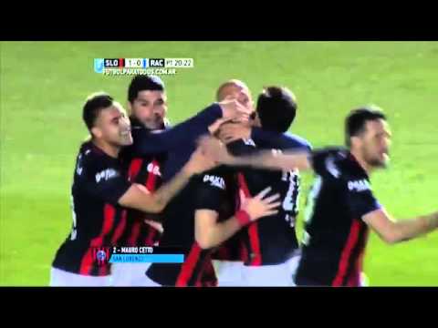 Gol de Cetto.San Lorenzo 1-Racing 0.Torneo Argentino 2015