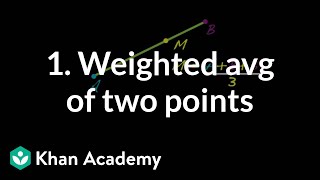 1. Weighted average of two points | Environment modeling | Computer animation | Khan Academy