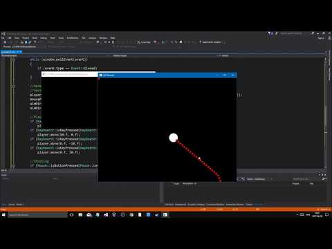 SFML C Tutorial 12 PART 1 4 | 2D Space shooter game using Sprites Textures and UI with Text