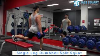 Single Leg Dumbbell Split Squat exercise video thumbnail