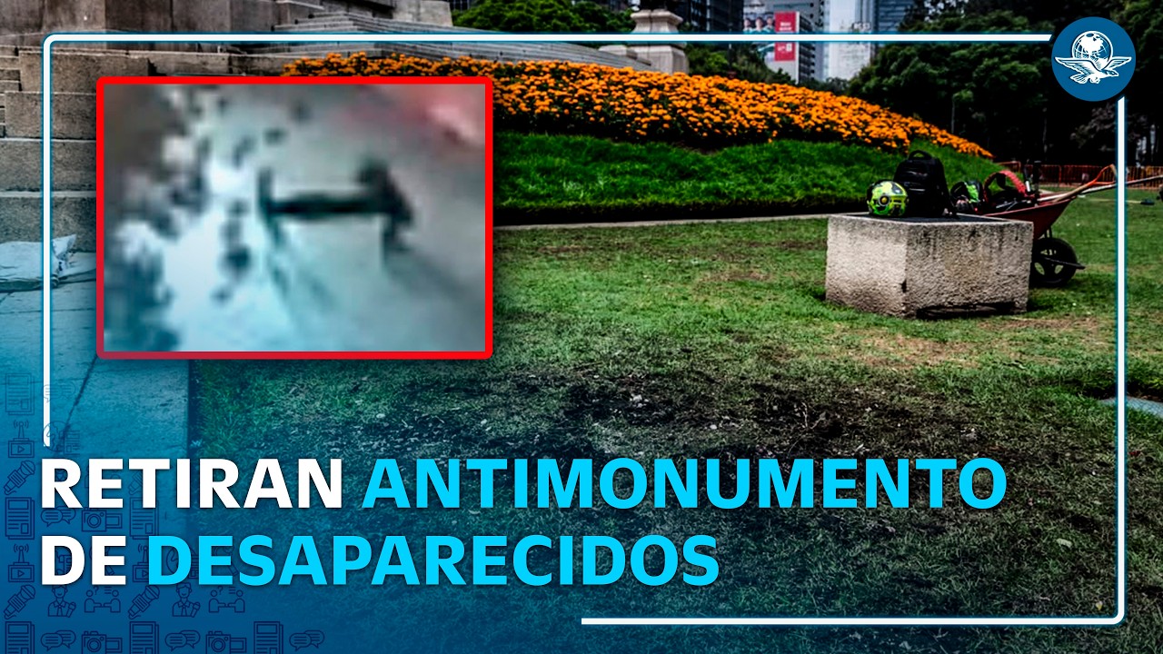 Desaparecen antimonumento de desaparecidos en el Ángel de la Independencia