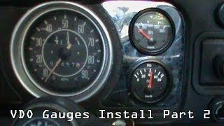 VDO Oil Pressure & Temp Gauge Part 2
