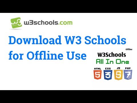 How to download W3 schools for offline use full version 2018 free. || GeeksPort