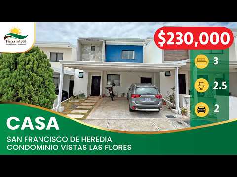 Casa en venta en Condominio Vista Las Flores en San Francisco de Heredia