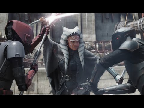 Ahsoka Tano vs Inquisitor Marrok and HK-87 Assassin Droid (Full Fight) - Star Wars: Ahsoka
