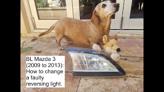 BL Mazda 3 (2009 to 2013) Hatch:  How to replace a faulty reversing lightbulb.