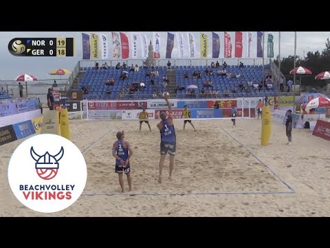 Mol.A/Sorum (NOR) vs. Bergmann/Harms.Y (GER) 2019 FIVB Jinjiang 2. pool game