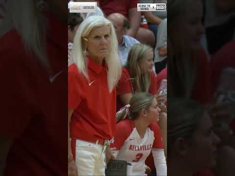 Bellville Volleyball team and their legendary Head Coach, Susan Brewer