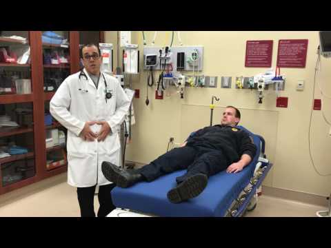 Physical exam findings for the work up of acute appendicitis