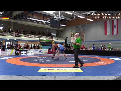 RINGEN DM 21 Junioren - BRONZE 92kg Andrej Schwarzkopf vs. Marcel Rollsing
