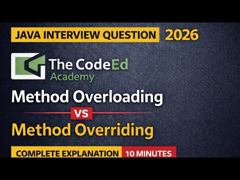 Method Overloading Vs Method Overriding In Java Java Interview Questions 2026
