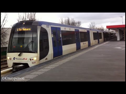 RET Metro Type R Capelsebrug Lijn C Aankomst & Vertrek (RSG3+SG3 !!!!) in Rotterdam