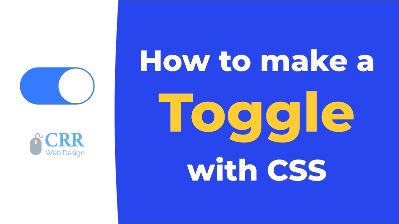 How To Make a Toggle Switch Using Only HTML / CSS