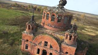 preview picture of video 'Храм села Богоявление. Видеосъёмка с воздуха.'