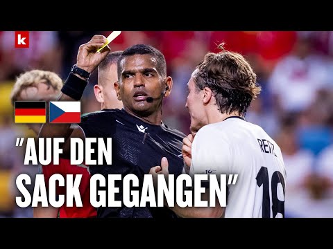 Reitz erklärt Gelbe Karte und scherzt über Burger: "Willst einen haben, oder was?" | DFB U21